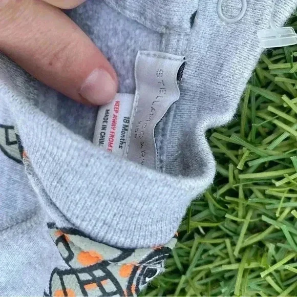 Stella Mccartney kids rocket ship matching sweat set grey size 18 months - Picture 3 of 3